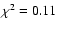 $\chi^2 = 0.11$