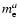 $m_{\rm e}^{a}$