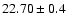 $22.70\pm0.4$