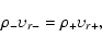 \begin{displaymath}\rho_-\upsilon_{r-} = \rho_+\upsilon_{r+} ,
\end{displaymath}