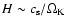 $H\sim
c_{\rm s}/\Omega_{\rm K}$