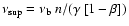 $\nu_{\rm sup} = \nu_{\rm b}
\ n/(\gamma \ [1-\beta])$