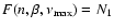 $F(n,\beta,\nu_{\max}) = N_1$