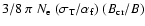 $3/8 \ \pi \ N_{\rm e} \ (\sigma _{\rm T}/\alpha _{\rm f}) \ (B_{\rm cr}/B)$