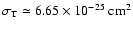 $\sigma_{\rm T} \simeq 6.65 \times 10^{-25} \ \rm {cm^2}$