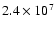 $2.4\times10^7$