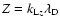 $Z=k_{{\rm L}z}\lambda _{\rm D}$