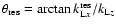 $\theta _{{\rm res}}=\arctan
k_{{\rm L}x}^{{\rm res}}/k_{{\rm L}z}$