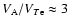 $V_{\rm A}/V_{T{\rm e}}\approx 3$