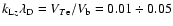 $k_{{\rm L}z}\lambda _{\rm D}=V_{T{\rm e}}/V_{\rm b}=0.01\div 0.05$