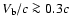 $V_{\rm b}/c\ga 0.3c$