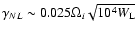 $\gamma _{NL}\sim 0.025\Omega
_{i}\sqrt{10^{4}W_{\rm L}}$