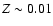 $Z\sim 0.01$