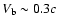 $V_{\rm b}\sim 0.3c$