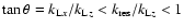 $\tan \theta =k_{{\rm L}x}/k_{{\rm L}z}<k_{%
{\rm res}}/k_{{\rm L}z}<1$