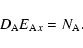 \begin{displaymath}D_{\rm A}E_{{\rm A}x}=N_{\rm A}.
\end{displaymath}