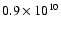 $0.9 \times 10^{10}$
