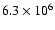 $6.3 \times 10^{6}$