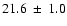 $21.6~ \pm~ 1.0$