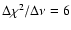 $\Delta
\chi^{2} / \Delta \nu = 6$