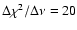 $\Delta\chi^{2}/\Delta\nu = 20$