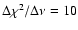 $\Delta\chi^{2}/\Delta\nu = 10$