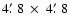$4\hbox{$.\mkern-4mu^\prime$ }8~\times~4\hbox{$.\mkern-4mu^\prime$ }8$