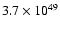 $3.7 \times 10^{49}$