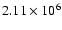 $2.11\times10^6$