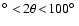 $\hbox{$^\circ$ }\!<\!2\theta\!<\!100\hbox{$^\circ$ }$