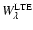 $W_\lambda^{\rm LTE}$