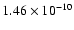 $1.46\times 10^{-10}$