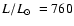 $L/L\hbox{$_\odot$ }=760$