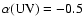 $\alpha{\rm (UV)}=-0.5$