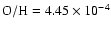 ${\rm O/H}=4.45 \times 10^{-4}$