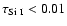 $\tau_{{\rm Si~I}} < 0.01$