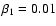 $\beta _{1}=0.01$