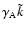$\gamma
_{{\rm A}}\tilde{k}$