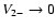 $V_{2-}\to 0$