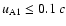 $u_{{\rm A}1}\leq
0.1~ c$