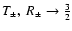 $T_{\pm
},~ R_{\pm }\to \frac{3}{2}$
