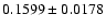 $0.1599\pm0.0178$