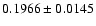 $0.1966\pm0.0145$