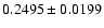 $0.2495\pm0.0199$