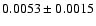 $0.0053\pm0.0015$