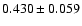 $0.430\pm0.059$