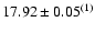 $17.92\pm0.05^{(1)}$
