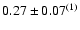 $0.27\pm0.07^{(1)}$