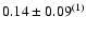 $0.14\pm0.09^{(1)}$