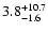 $\rm 3.8^{+10.7}_{-1.6}$